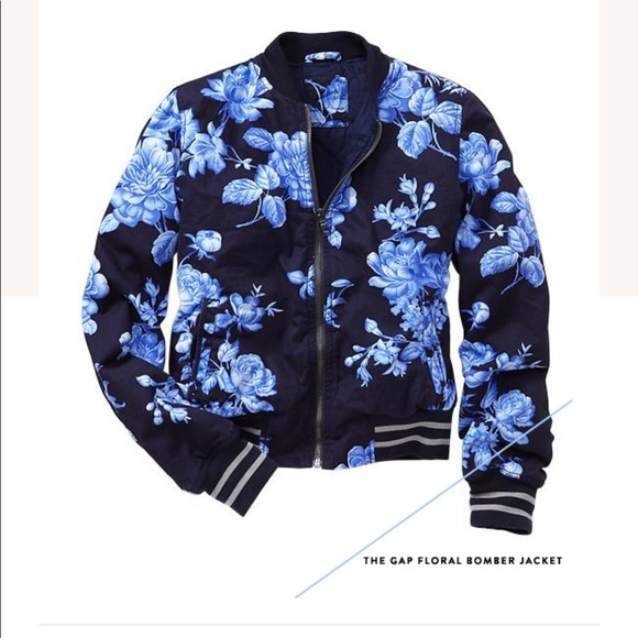 FLOWER BOMB | THE STYLE SCRIBE GAP FLORAL BOMBER - Picture 4 of 5
